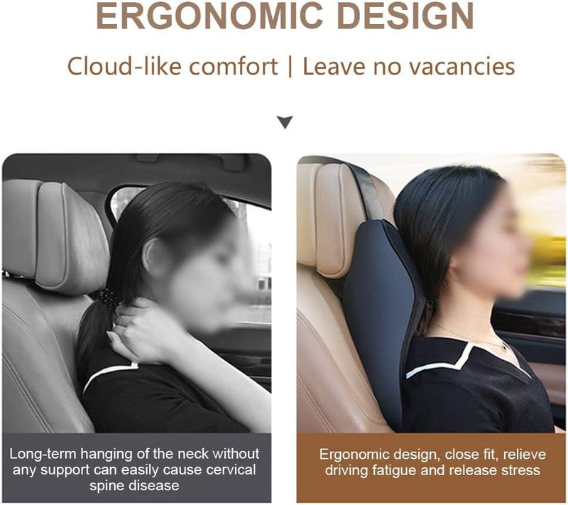 TAPUJI Multi-Color Car Seat Headrest Pad Memory Foam Pillow Neck Rest Cushion [Pack of 1] - Image 2