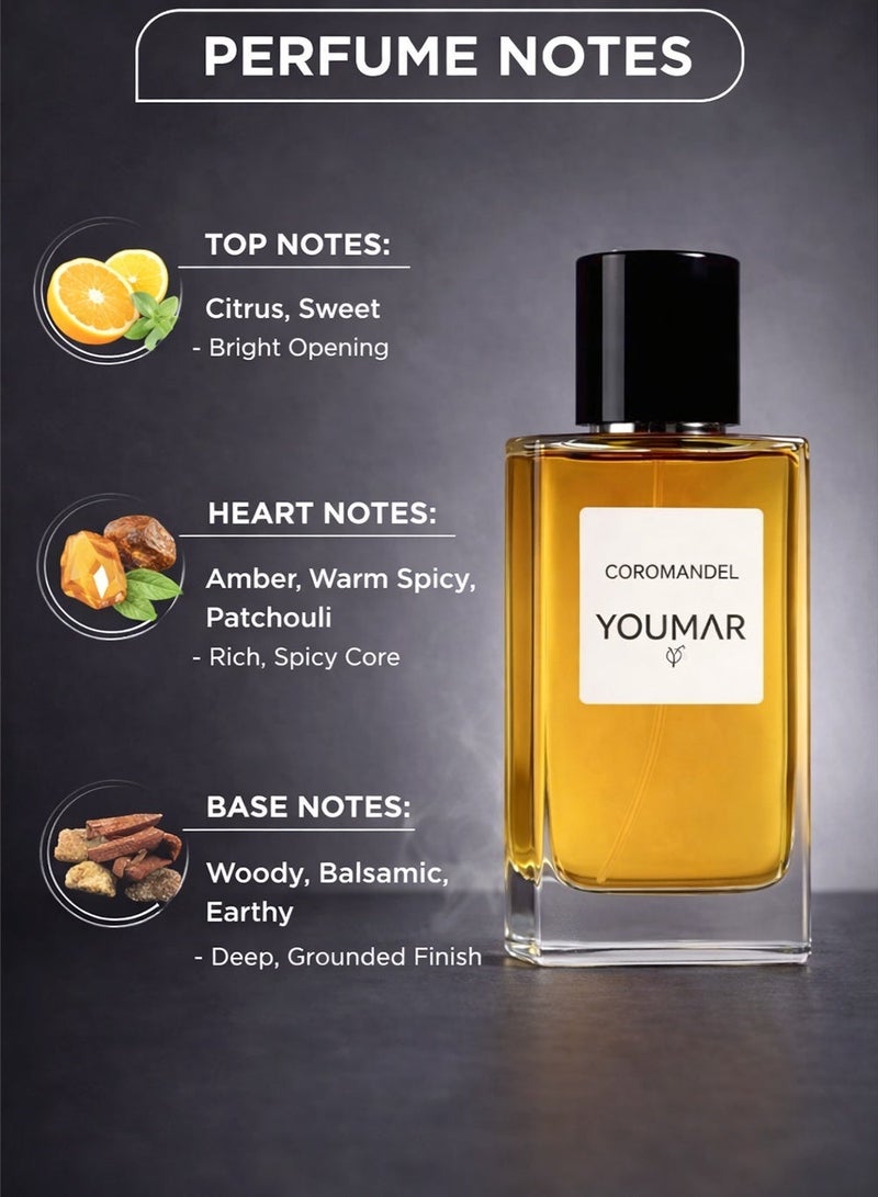YOUMAR Long-Lasting Patchouli Perfume for Women 100ml – Youmar Coromandel No. 0099 | Balsamic Sweet Amber Evening Fragrance - Image 2
