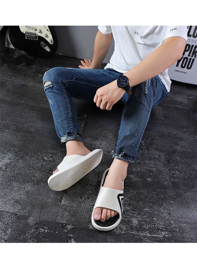 ZCM-HAPPY Unisex Shower Slippers Men's Women's Non-Slip Flat Sandals Suitable for Outdoor or Indoor or Bathroom Use  - Image 3