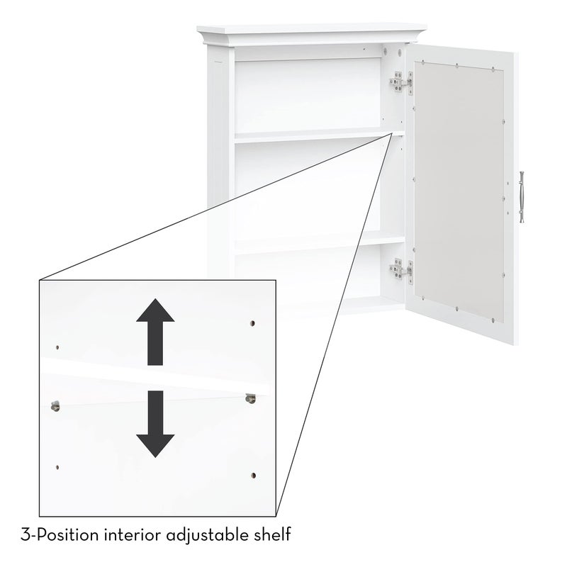 RiverRidge Somerset Wall Cabinet with Mirror Medicine Cabinet with Soft-Close Hinges & Adjustable Shelf Bathroom Mirror with Storage Shelves - Image 4