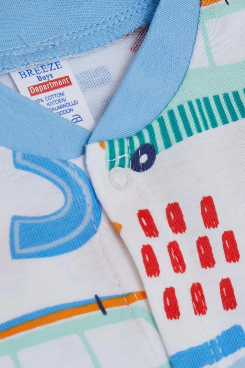 بريز Baby Boy Booties Overalls Patterned Puppy Printed 0-6 Months, White
