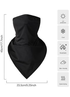 MileMelo 2 Pack Unisex Face Mask Scarf Neck Gaiters Dust Cloth Washable Wind Motorcycle Mask Women Men UV Protection Reusable Breathable Cover Outdoor Cycling Ear Loops Stretchy  - Image 2