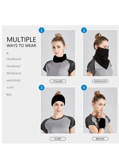 MileMelo 2 Pack Unisex Face Mask Scarf Neck Gaiters Dust Cloth Washable Wind Motorcycle Mask Women Men UV Protection Reusable Breathable Cover Outdoor Cycling Ear Loops Stretchy  - Image 5