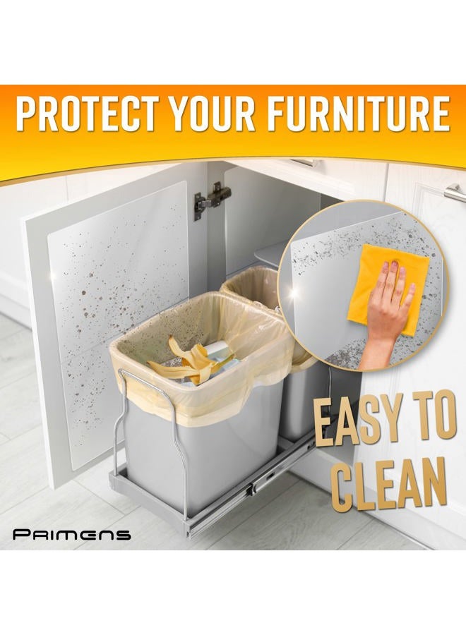 Primens Wall Protector Sheets for Painted Wall. Clear Plastic Adhesive Film Stickers for Kitchen & Office from Oil Backsplash, Trash, Chair Back, Furniture, Scuff. Door Guards Shield Dog, Contact Paper - Image 3