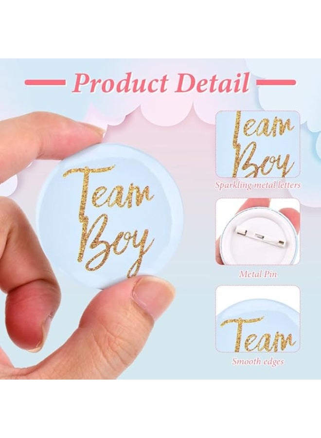 40-Piece Baby Gender Reveal Party Badges and Baby Gender Reveal Bracelets, Team Both Rubber Wristband for Baby Shower Party Games, Party Supplies Gender Reveal Party Favor Supplies - Image 3