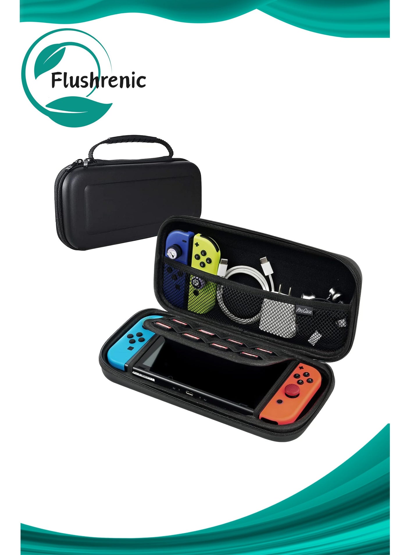 flushrenic Flushrenic Carry Case With Nintendo Switch And New Switch Oled Console Z6B1A4BAA91984C9BB7BDZ