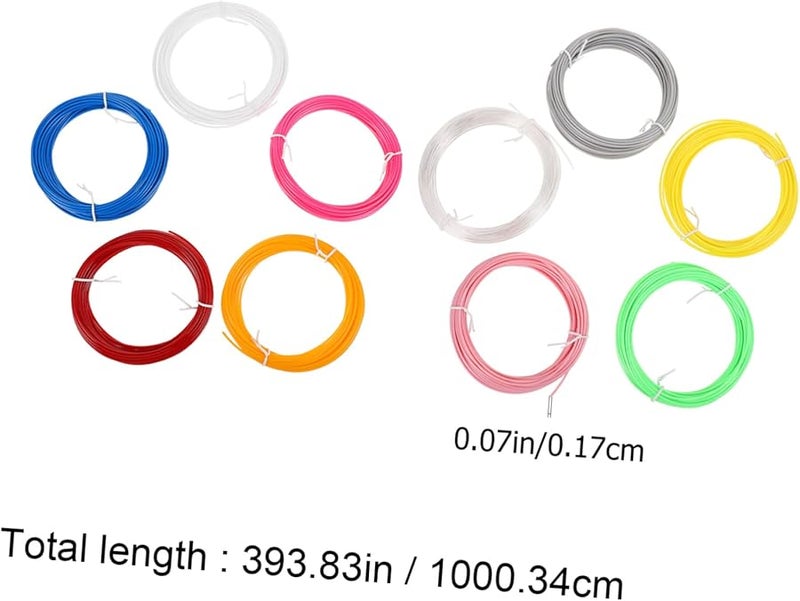 10Pcs 1.75mm 3D Printing Pen Filament High Temperature Wires for Smooth Artistic Projects - Image 3