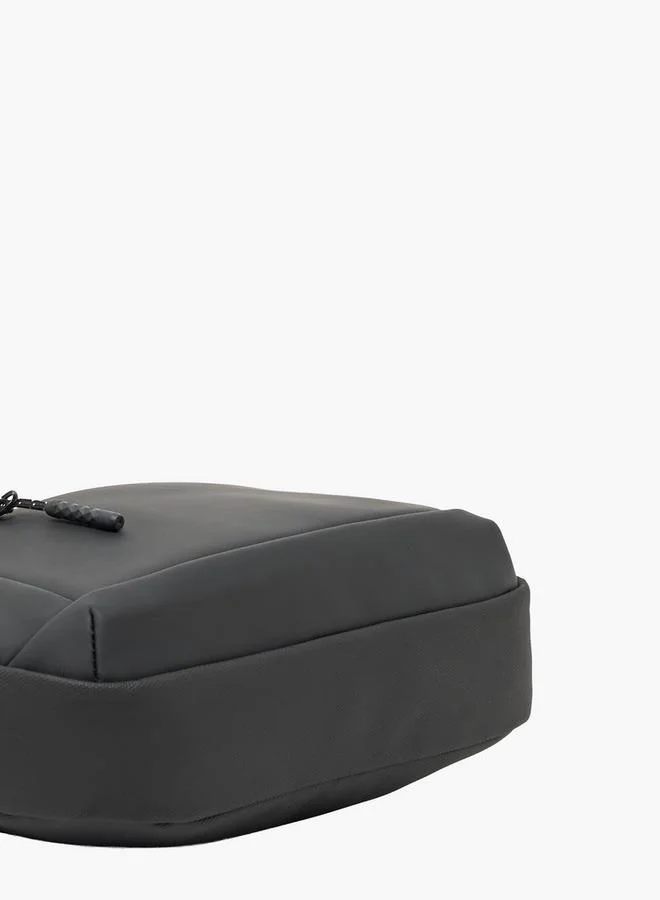 Wave BLACK Solid Crossbody Bag for Men | Best Price UAE
