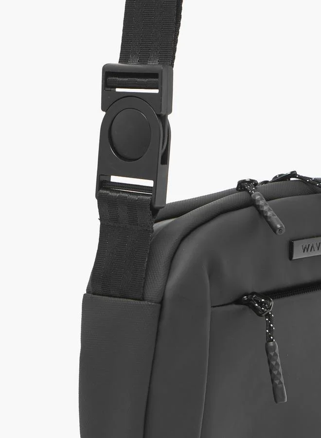 Wave BLACK Solid Crossbody Bag for Men | Best Price UAE