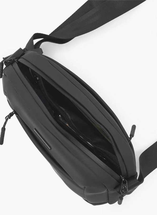 Wave BLACK Solid Crossbody Bag for Men | Best Price UAE