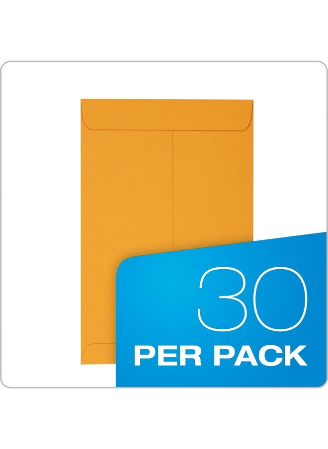 Columbian 6 X 9 Catalog Envelopes With Self Seal Closure 28 Lb Brown Kraft For Mailing Small Paper Photos & Greeting Cards 30 Per Pack (Colo403)  - Image 4