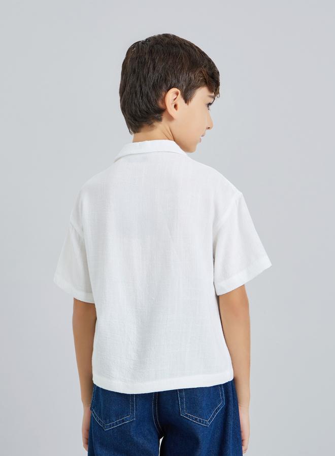 Styli Kids White Short Sleeve Shirt - Image 4