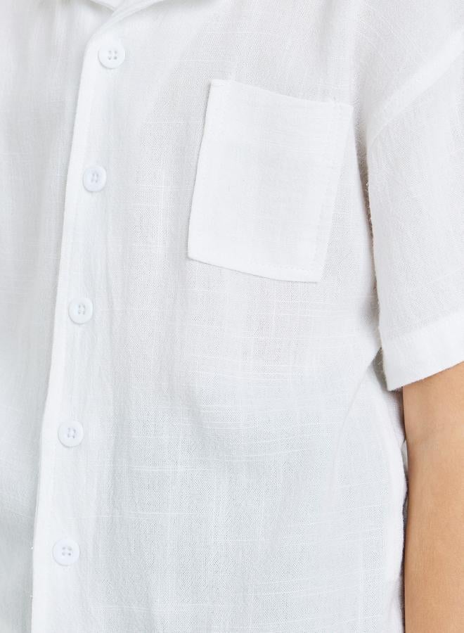 Styli Kids White Short Sleeve Shirt - Image 3