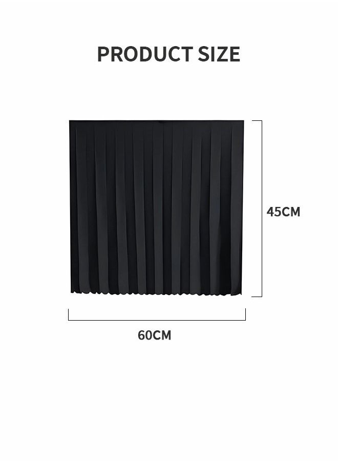 GROIC - Car Window Shades,2 Pcs Car Curtains Window Covers Interior Full Priavcy Protection, Car Front Window Sun Shades,Privacy Magnetic Black Covers Car Curtains,Car Interior - Image 1