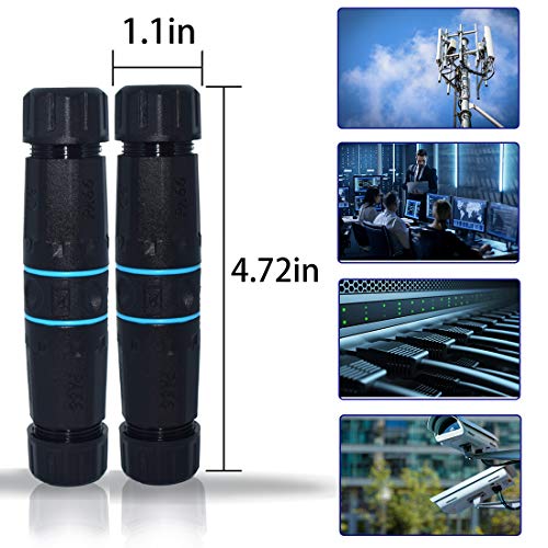 ELifeApply RJ45 Waterproof Connector, Cable Connector Female to Female, with Shielding Cable Coupler-CAT6-YMP23-Blue-2PCS - Image 5