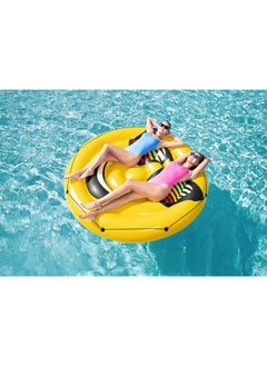 Bestway 43139-Inflatable Pool Float Summer Stylez Giant Emoji Island Φ1.88m / Φ74", Yellow  - Image 4