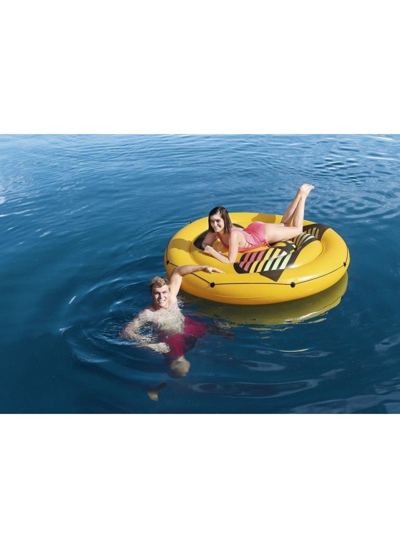 Bestway - 43139-Inflatable Pool Float Summer Stylez Giant Emoji Island Φ1.88m / Φ74", Yellow - Image 1