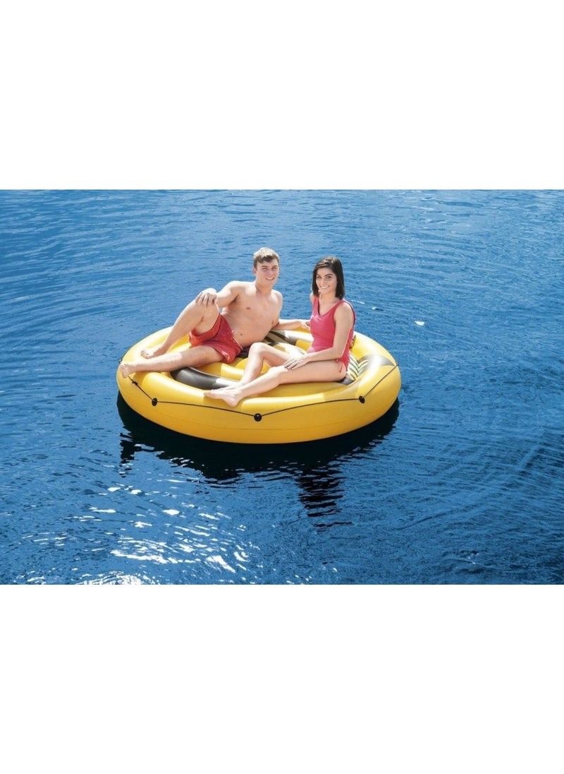 Bestway - 43139-Inflatable Pool Float Summer Stylez Giant Emoji Island Φ1.88m / Φ74", Yellow - Image 1