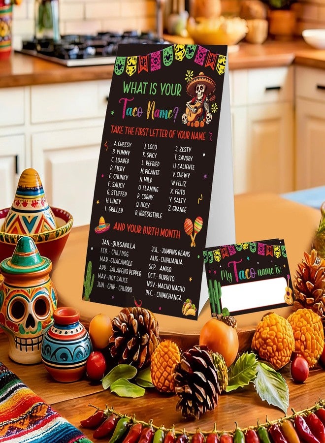 COCHIE Taco Game for Party Family Adults Office Large Groups, What is Your Taco Name Game Mexican Fiesta Party Decorations with 36 Name Label Stickers - 36 Players (Taco-Games) - Image 5