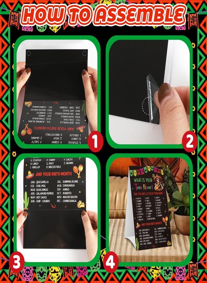 COCHIE Taco Game for Party Family Adults Office Large Groups, What is Your Taco Name Game Mexican Fiesta Party Decorations with 36 Name Label Stickers - 36 Players (Taco-Games) - Image 4