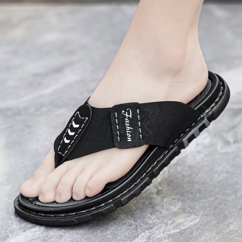 Men'S Summer Non-Slip Flip-Flops, Soft-Soled Breathable Beach Shoes, Trendy Outdoor Men'S Slippers - Image 3