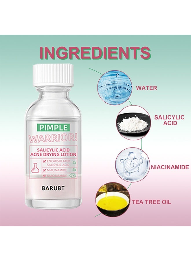 BARUBT Pimple Warrior Salicylic Acid Acne Drying Lotion-Acne Repair,Promotes Acne Removal,For All Skin Types 40ml - Image 5