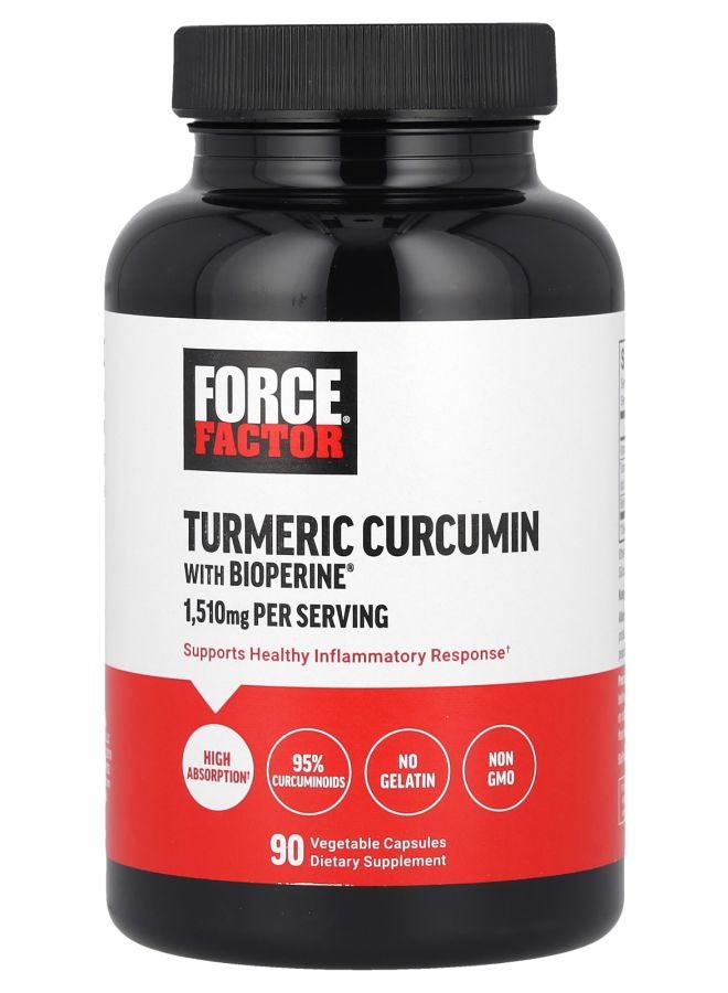 Force Factor Turmeric Curcumin with BioPerine® 90 Vegetable Capsules