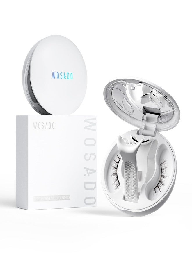 WOSADO Magnetic Eyelashes with Applicator Kit, [V14 Frost Black] Reusable Magnetic Lashes without Eyeliner, Glue-free False Lashes, Waterproof, Lightweight, Suit for Natural Makeup - Image 1