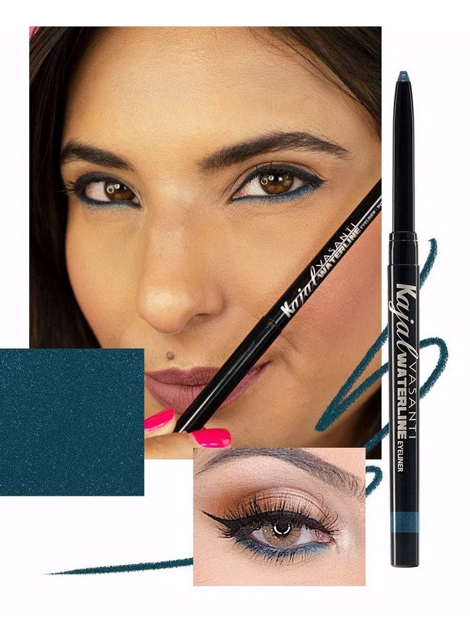 VASANTI Kajal Waterline Eyeliner Pencil - Long-lasting, Waterproof, Smudge-proof, Safe for Sensitive Eyes, Waterline Eye Liner - Opthalmologist Approved and Tested (Ice Blue) - Image 2
