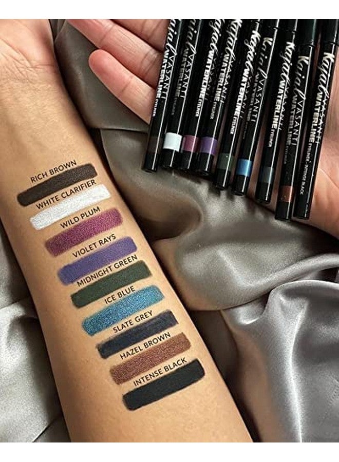 VASANTI Kajal Waterline Eyeliner Pencil - Long-lasting, Waterproof, Smudge-proof, Safe for Sensitive Eyes, Waterline Eye Liner - Opthalmologist Approved and Tested (Ice Blue) - Image 5