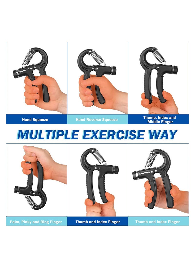 Generic Grip strength trainer hand, grip exerciser strengthener, forearm strengthener hand, exerciser for muscle building and injury recover(Grey+Black)  - Image 2