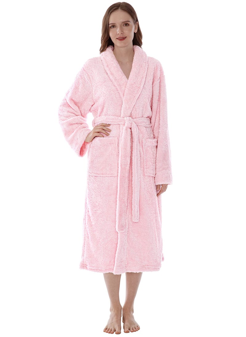 joyzzz - "Premium Sherpa Fleece Women's Robe - Ultra Soft & Warm Bathrobe with Fluffy Plush Interior (Size M/L/XL/2XL) - Image 1