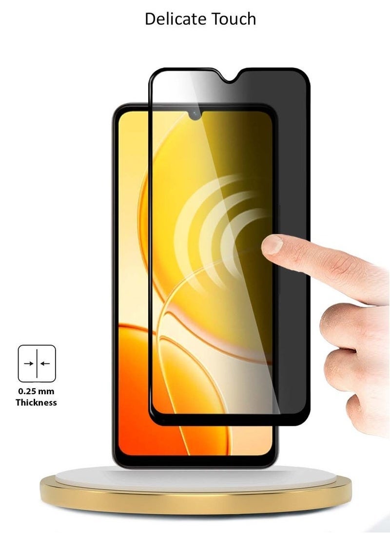 Raxoom vivo Y04 4G / vivo Y29s 5G 2025 Premium Privacy Tempered Glass Screen Protector â€“ Full Glue Full Cover E2E Series with Anti-Spy Filter, 9H Hardness, Scratch Protection, Bubble-Free Installation â€“ Clear/Black - Image 3