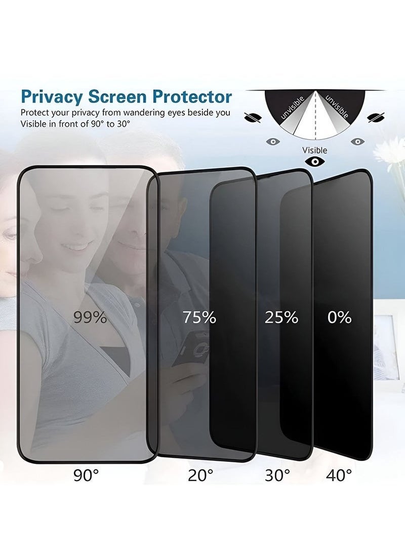 Raxoom vivo Y04 4G / vivo Y29s 5G 2025 Premium Privacy Tempered Glass Screen Protector â€“ Full Glue Full Cover E2E Series with Anti-Spy Filter, 9H Hardness, Scratch Protection, Bubble-Free Installation â€“ Clear/Black - Image 5