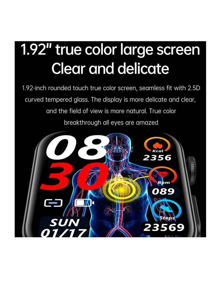 AROAQ Smart Watch, Fitness Tracker With Heart Rate Monitor, Blue Silicon ECG Multifunctional Smart Watch, Waterproof Activity Tracker For Android And Ios Phones - Image 3