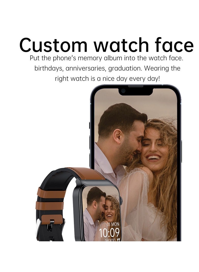 AROAQ Smart Watch, Fitness Tracker With Heart Rate Monitor, Blue Silicon ECG Multifunctional Smart Watch, Waterproof Activity Tracker For Android And Ios Phones - Image 4