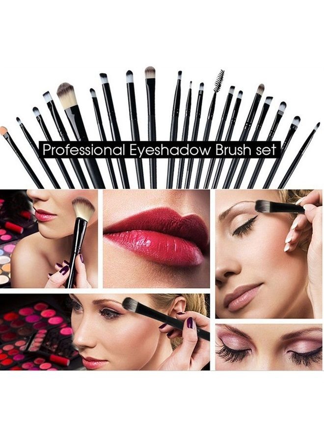 KOLIGHT 20 Pcs Pro Makeup Set Powder Face Foundation Eye shadow Eyeliner Lip Cosmetic Brushes - Image 3