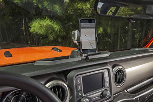 Rugged Ridge MultiMount Phone Holder for Jeep WranglerGladiator Thermoplastic Olefin TPO Black 1355123 Fits 20182025 Jeep Wrangler JL 20202025 Jeep Gladiator JT - Image 3