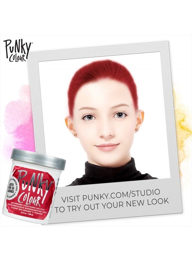 Punky Cherry on Top Semi Permanent Conditioning Hair Color, Vegan, PPD and Paraben Free, lasts up to 35 washes, 3.5oz - Image 5