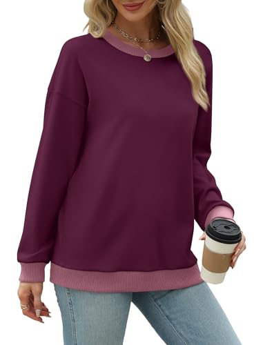 Saloogoe Womens Sweaters for Fall and Winter Crew Neck Tops Long Sleeve Tunics for Leggings XXL - Image 3