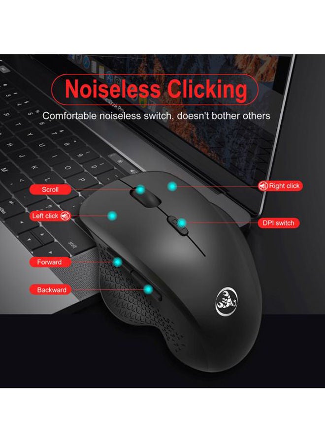 NIBEMINENT Wireless Adjustable DPI Mouse Black  - Image 3