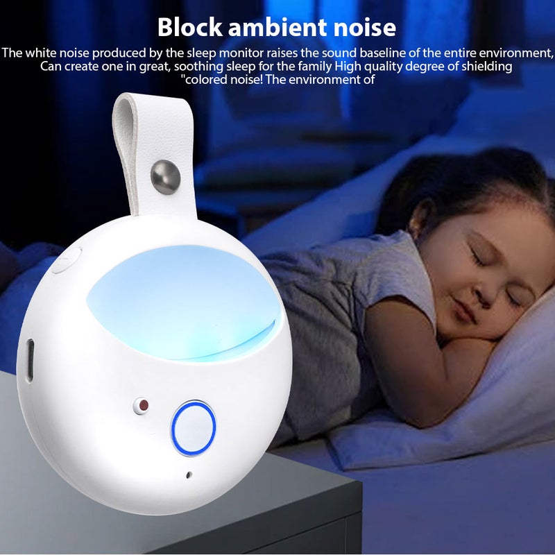 White Noise Sleep Machine with Night Light Sleep Monitoring Portable Sleep Aid Machine Noise Canceling for Home Office Travel Hotel Adults Baby White Noise Machine Sleep Trainer - Image 2