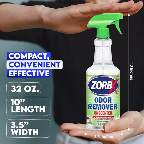ZORBX Unscented Odor Remover Spray 32 oz - Perfect Solution for Strong Odor - Advanced Trusted Formula & Fast-Acting Odor Eliminator for Dog, Cat, Puppy - Image 3