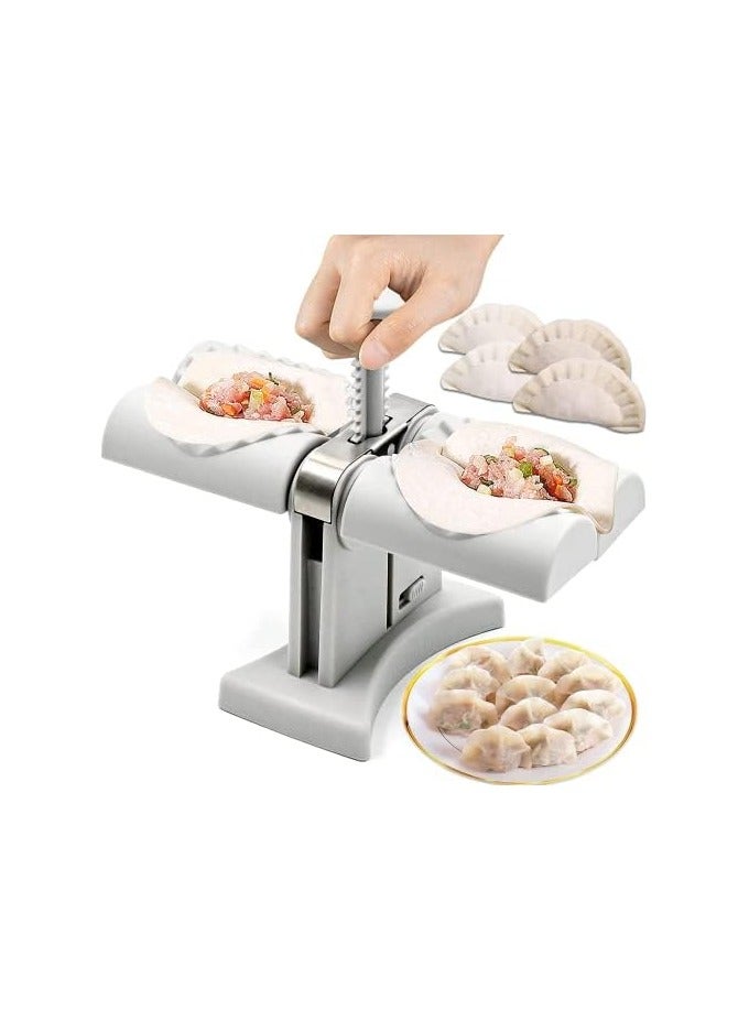 erorex Dumpling Maker, Household Double Head Automatic Dumpling Maker Mould, Dumpling Press Wrap Two At A Time, Easy-tool for Dumpling Kitchen Gadgets Simple Fast Operation - Image 1