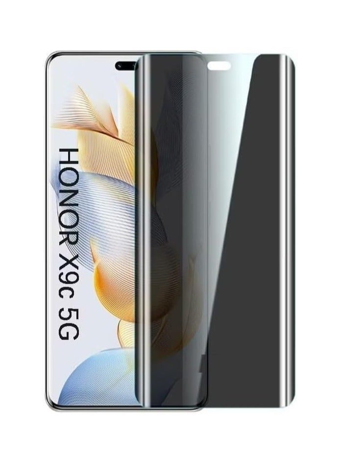 Honor X9c Screen Protector 3D Curved Tempered Glass Anti-Spy 9H Hardness Full Coverage Anti-Fingerprint - Image 1