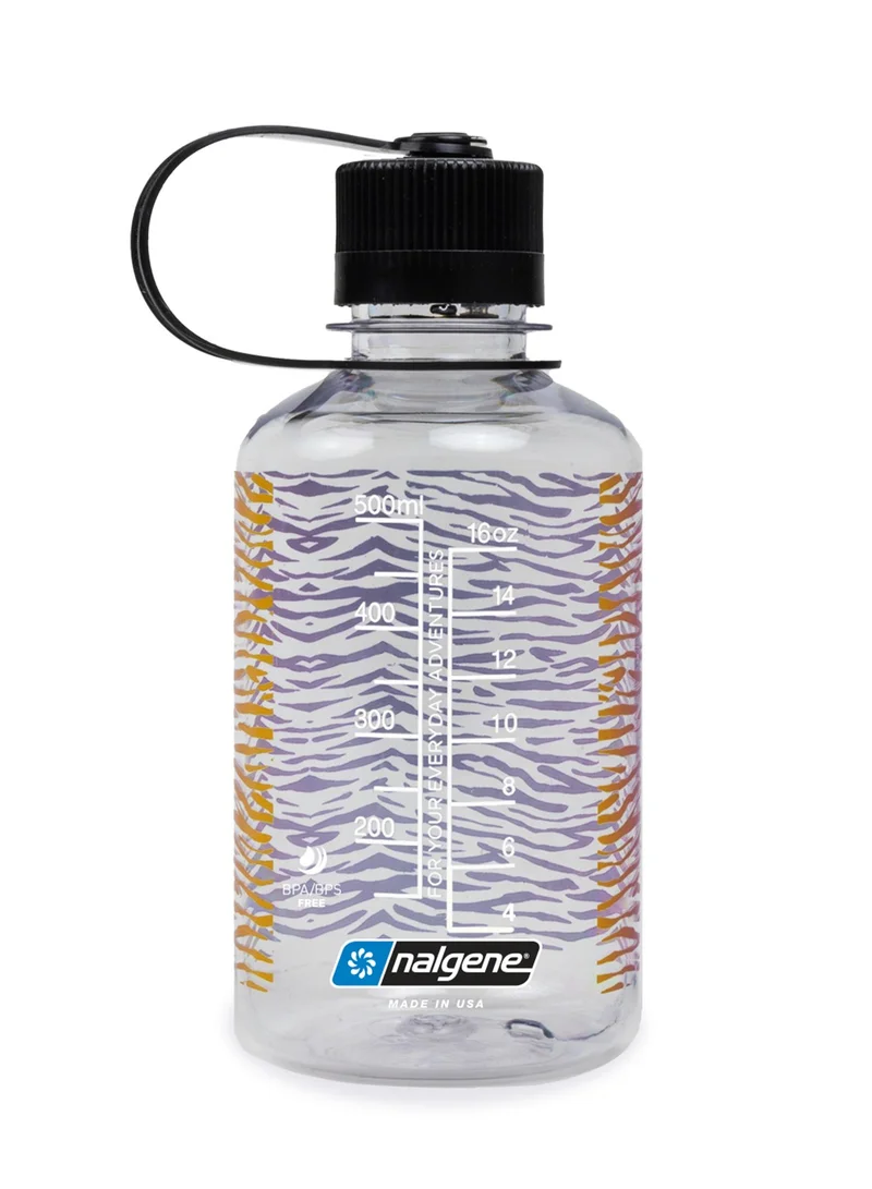 Nalgene Nalgene USA Kids 475ml Tritan Renew Bottle Clear Rainbow Zebra Ltd Edition Print