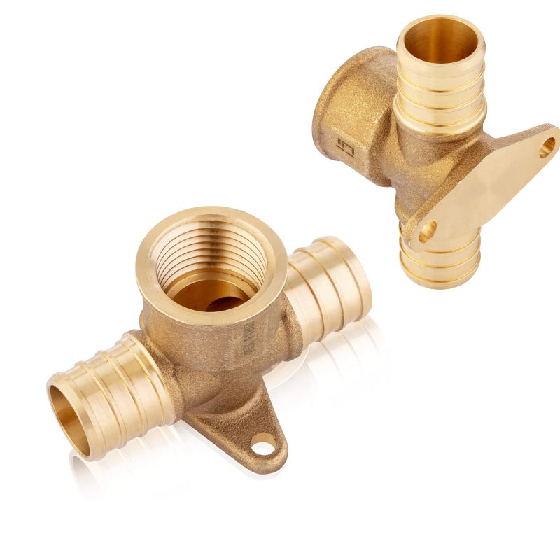 EFIELD Pack of 2 EFIELD 34 Pex x 34 Pex x 34 Female NPT Dropear Tee Crimp Brass Fittings ASTM F1807PEX18075312PCS - Image 2