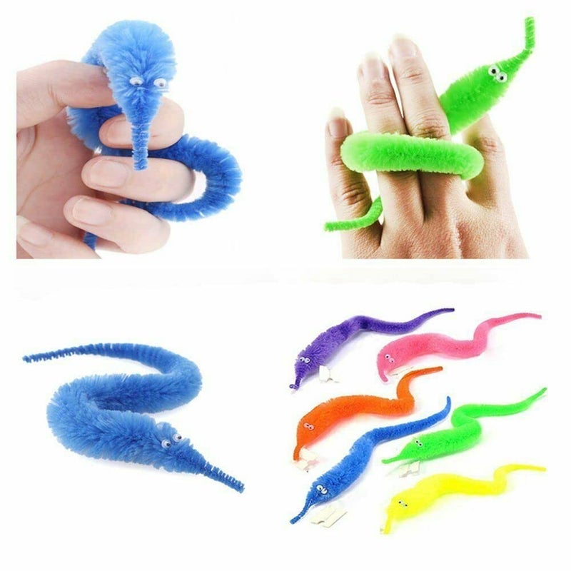 MilesMagic Magician's Twisty Worm Gimmick | Moving Funny Wiggly Fuzzy Worms Obedient on Invisible Thread String Close Up Magic Trick (Random Color) - Image 2