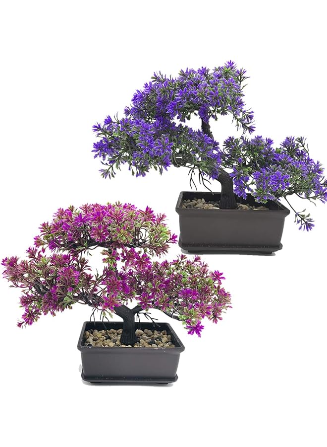 إيروريكس شجرة اصطناعية نبات مزيف في وعاء نباتات اصطناعية نباتات اصطناعية من خشب الصنوبر الياباني الاصطناعي للديكور المنزلي للمكتب الداخلي نافذة الفناء عرض سطح المكتب ديكور حديقة زين - Image 1