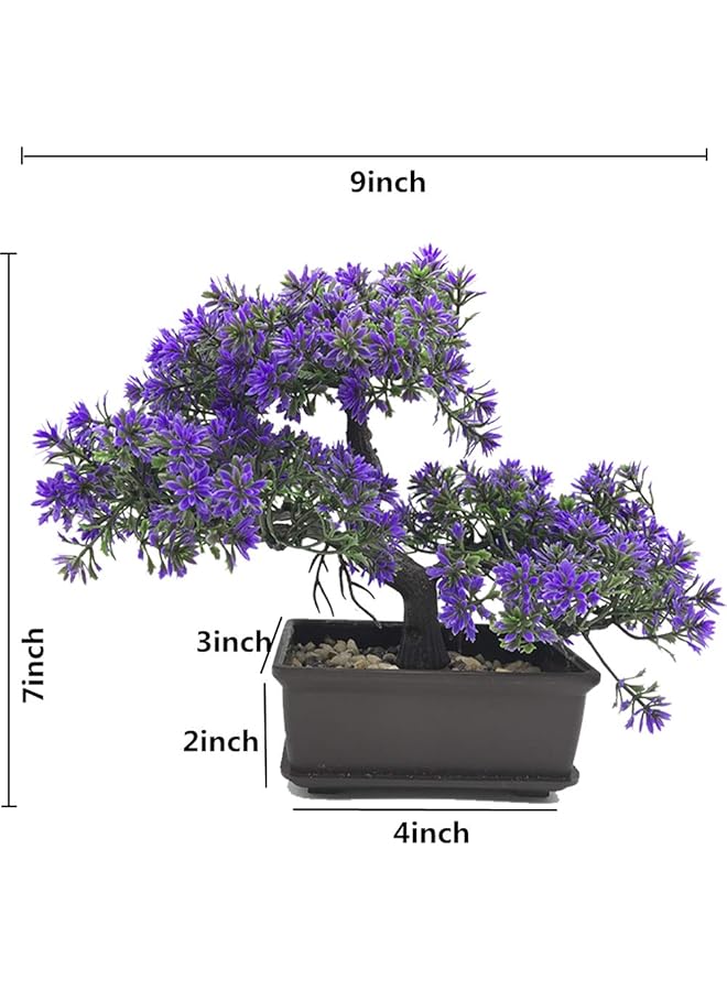 إيروريكس شجرة اصطناعية نبات مزيف في وعاء نباتات اصطناعية نباتات اصطناعية من خشب الصنوبر الياباني الاصطناعي للديكور المنزلي للمكتب الداخلي نافذة الفناء عرض سطح المكتب ديكور حديقة زين - Image 3